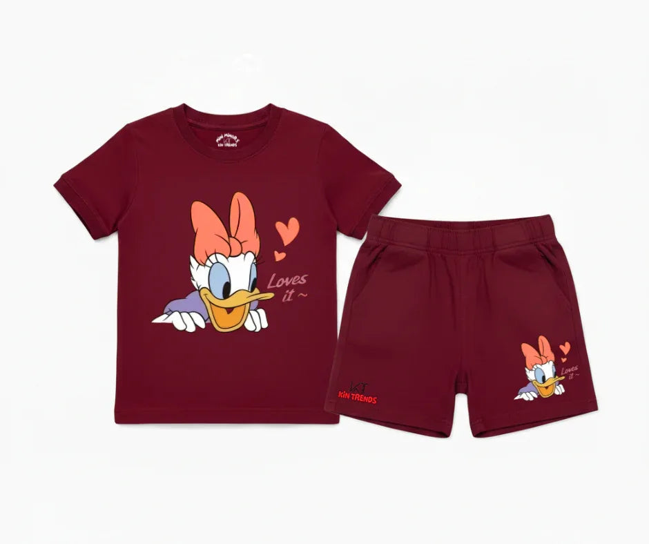 Duck Loves it Shorts Set | Kids T shirt and shorts | Mini Minors Kin Trends | Kintrends