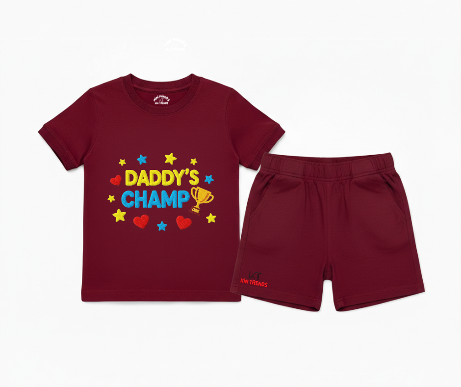 Premium Daddy Champ Shorts Set (Not Embroidered)