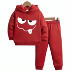 Tired Smiley Hoodie Tracksuit - Kin Trends