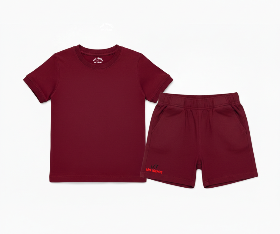 Plain color Shorts Set for boys and girls