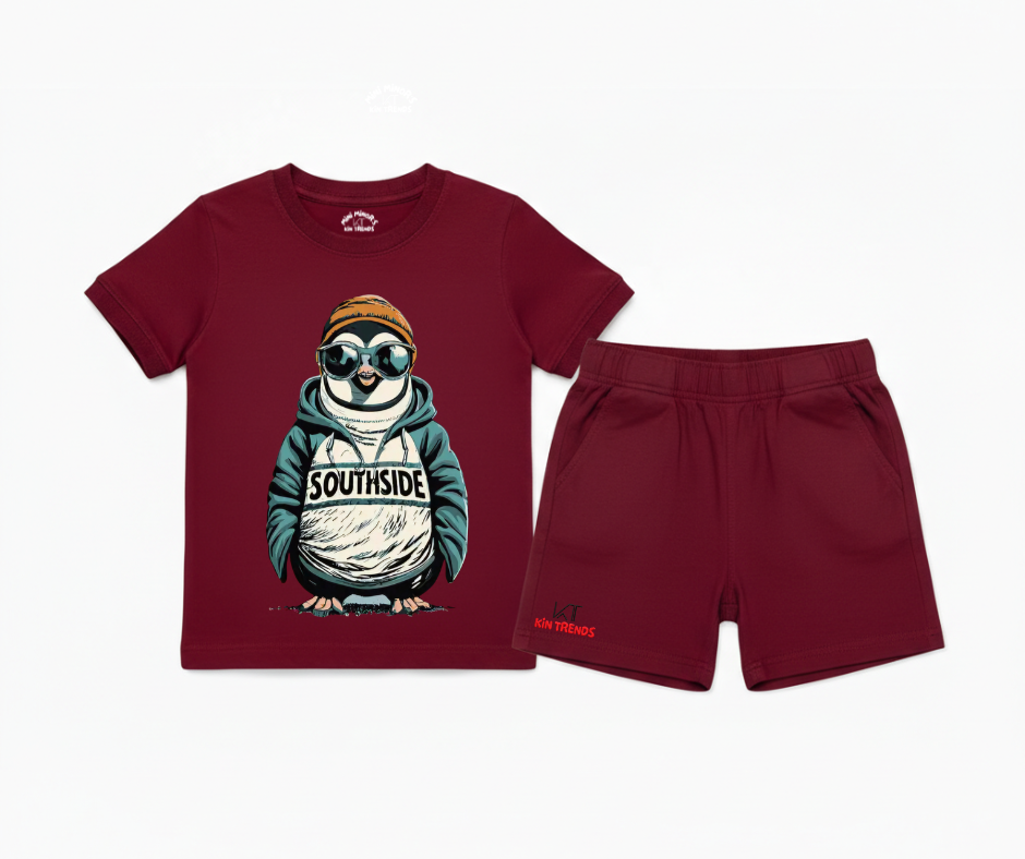 Southside Penguin Shorts Set