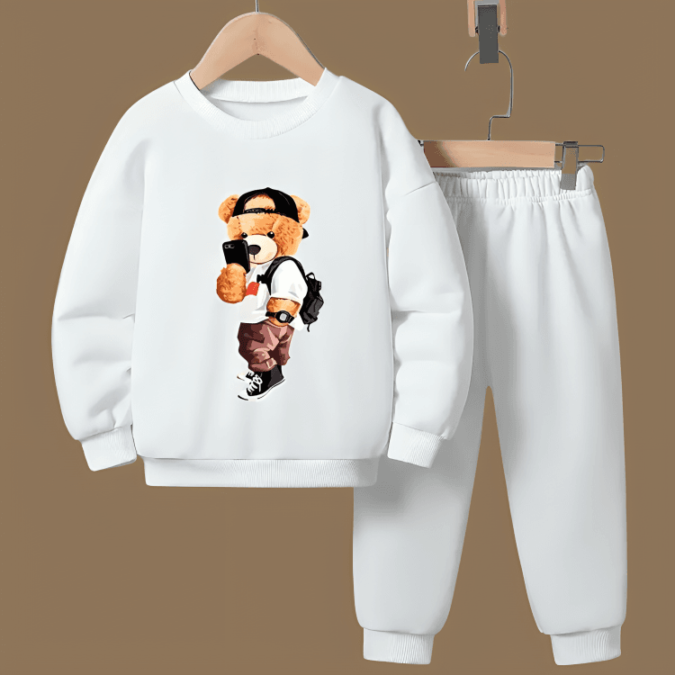 Famous Bear Fleece Tracksuit - Kin Trends