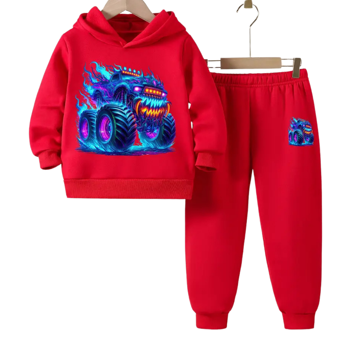 Big Monster Truck Hoodie Tracksuit