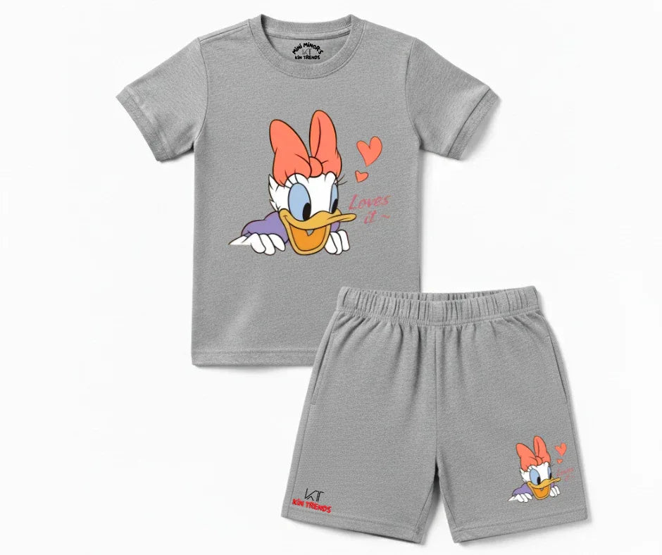 Duck Loves it Shorts Set | Kids T shirt and shorts | Mini Minors Kin Trends | Kintrends