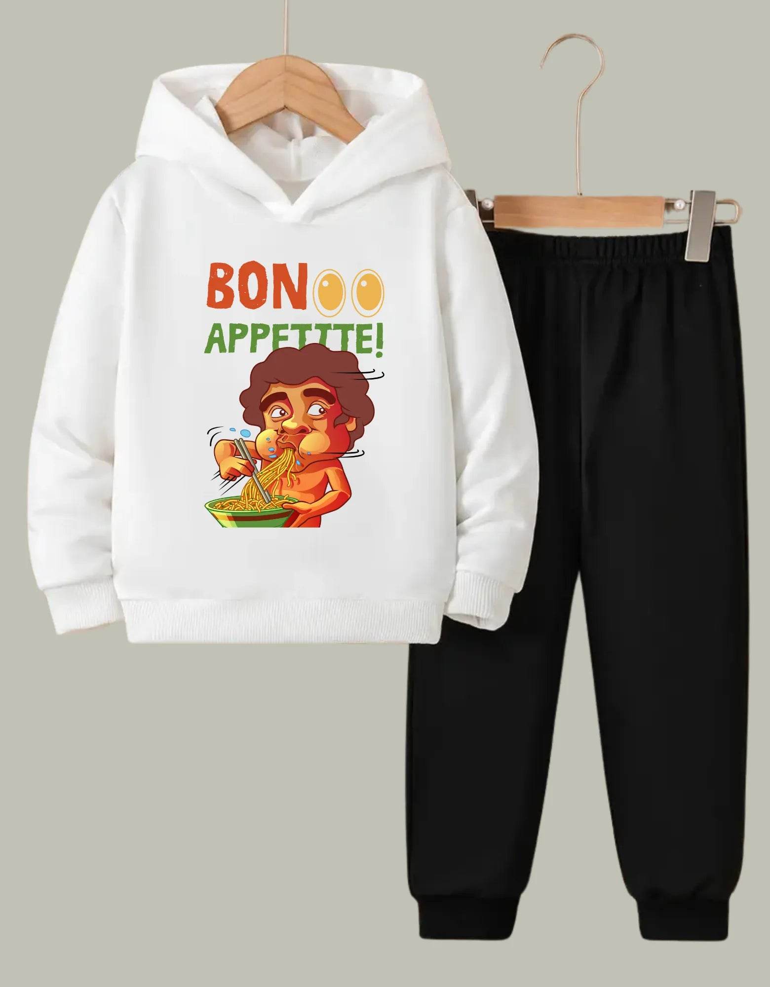 Bon Appetitte Fleece Hoodie Tracksuit - Kin Trends
