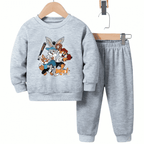 Cartoons Fleece Tracksuit - Kin Trends
