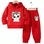 Girls Cat Fleece Hoodie Tracksuit - Kin Trends