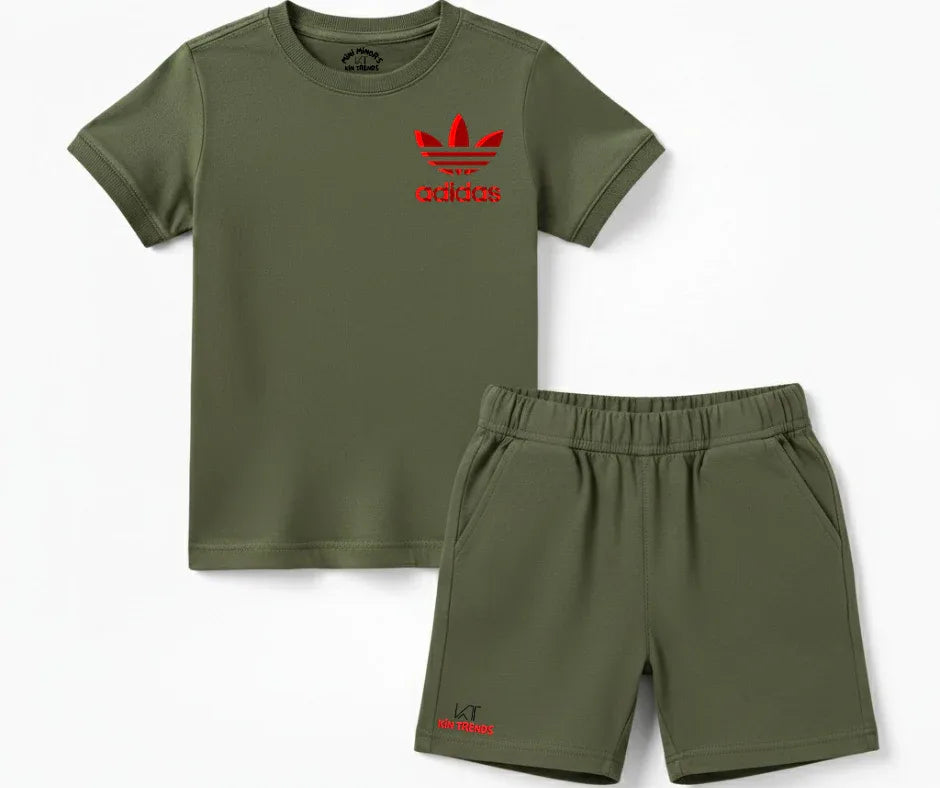 Addi D1 Shorts Set | Kids T shirt and shorts | Mini Minors Kin Trends | Kintrends