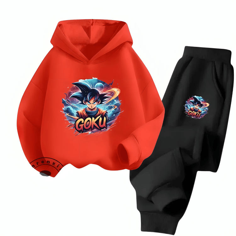 Goku Fleece Hoodie Tracksuit - Kin Trends