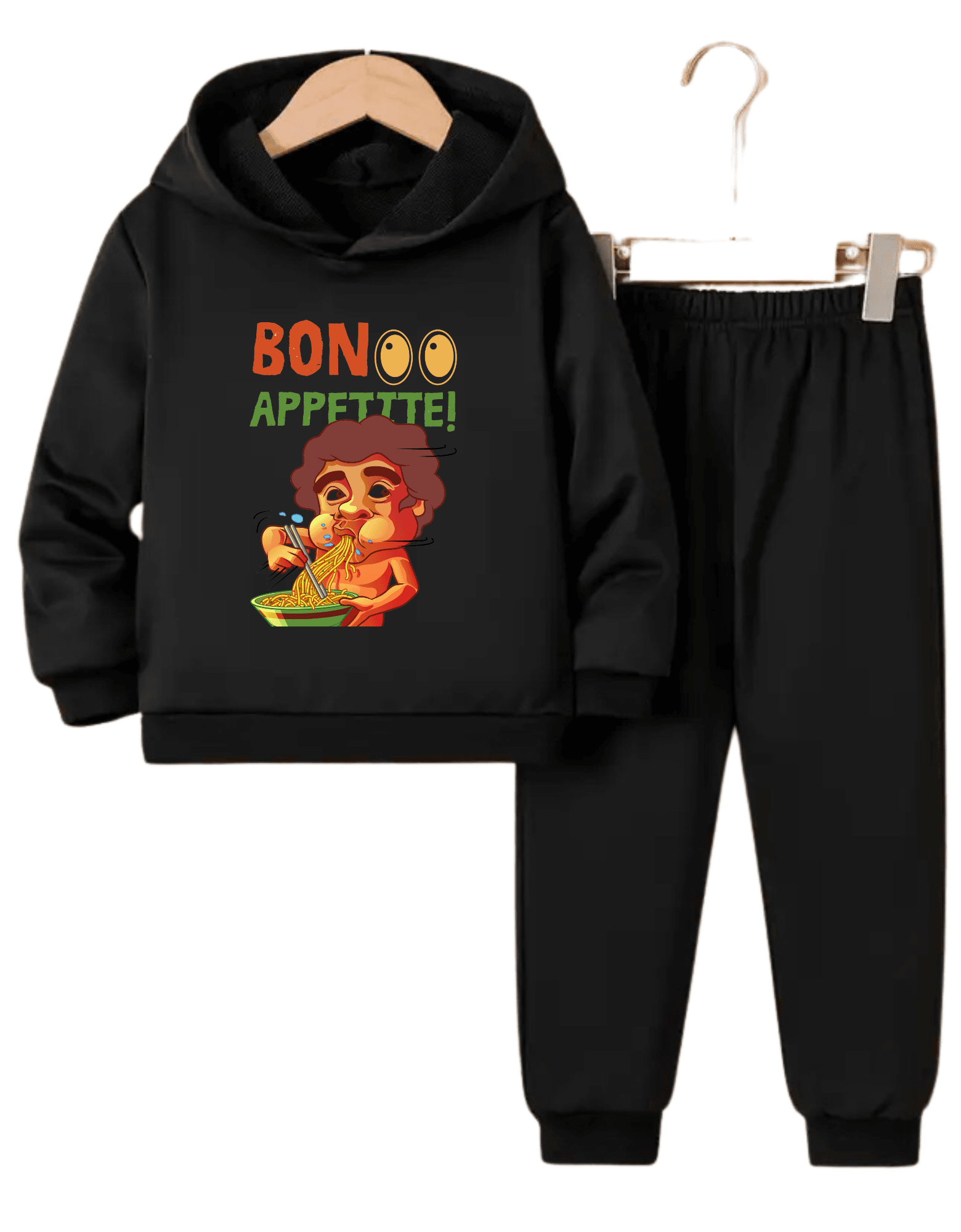 Bon Appetitte Fleece Hoodie Tracksuit - Kin Trends