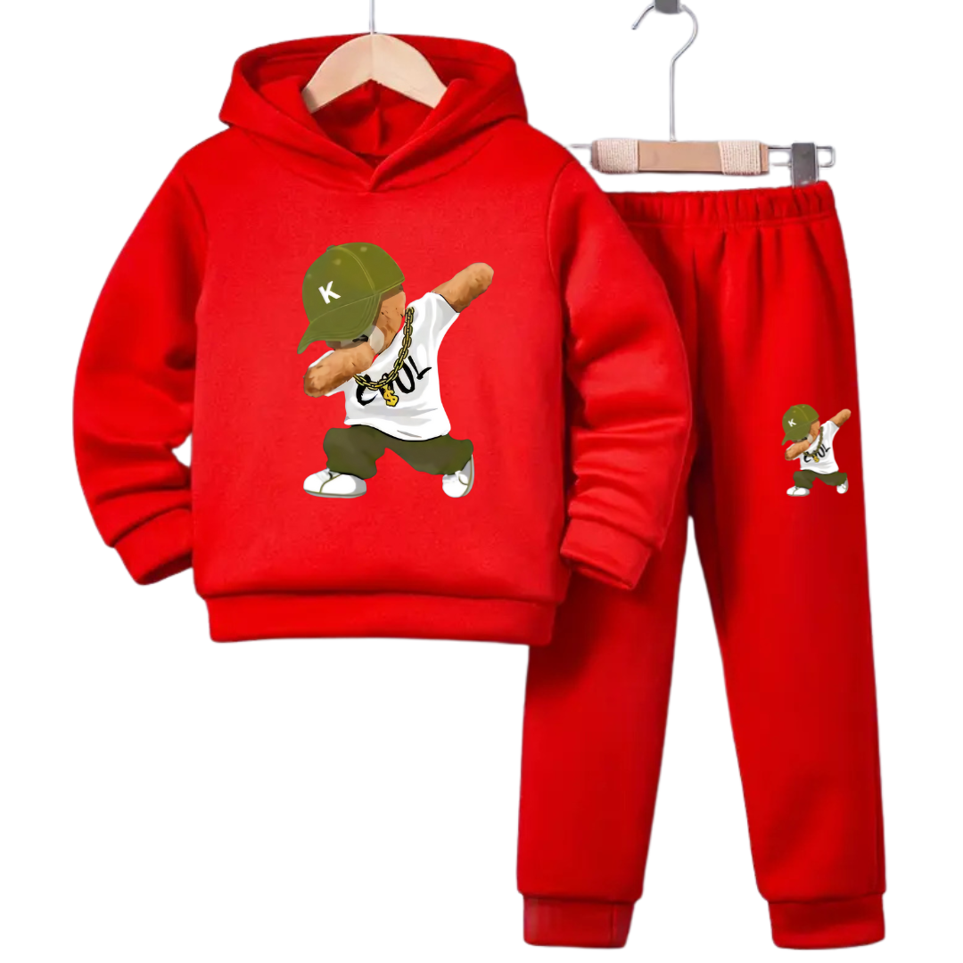Best Selling Cool Bear Fleece Hoodie Tracksuit