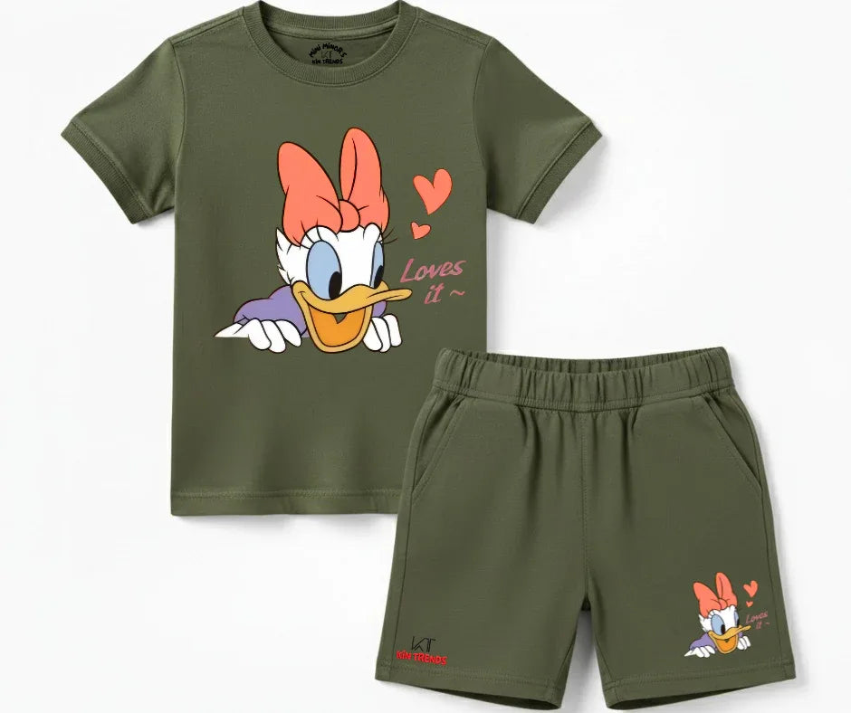 Duck Loves it Shorts Set | Kids T shirt and shorts | Mini Minors Kin Trends | Kintrends
