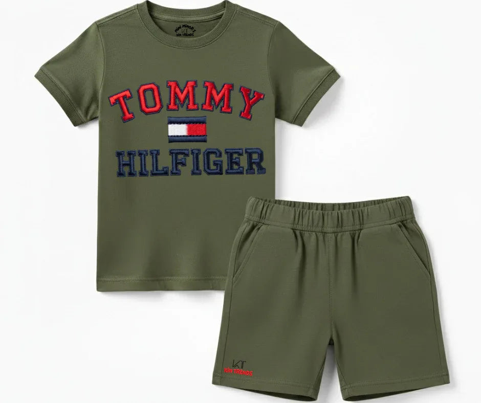 Tommy H Shorts Set (Not Embroidered) | Mini Minors Kin Trends