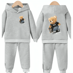 Skater King Front Back Fleece Hoodie Tracksuit - Kin Trends