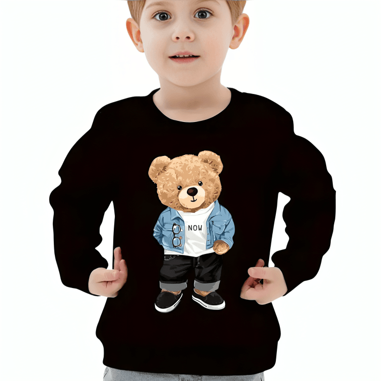Now Bear Fleece Sweatshirt - Kin Trends