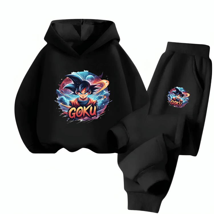 Goku Fleece Hoodie Tracksuit - Kin Trends
