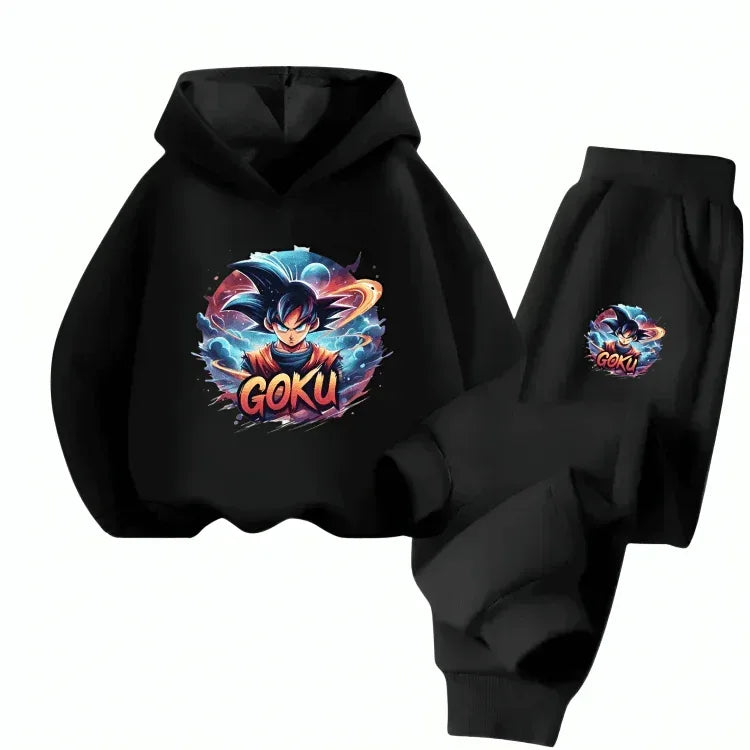 Goku Fleece Hoodie Tracksuit - Kin Trends