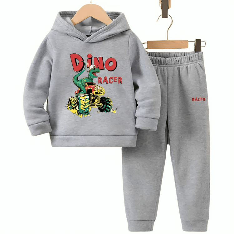Dino Racer Fleece Hoodie Tracksuit - Kin Trends