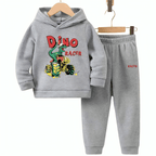 Dino Racer Fleece Hoodie Tracksuit - Kin Trends