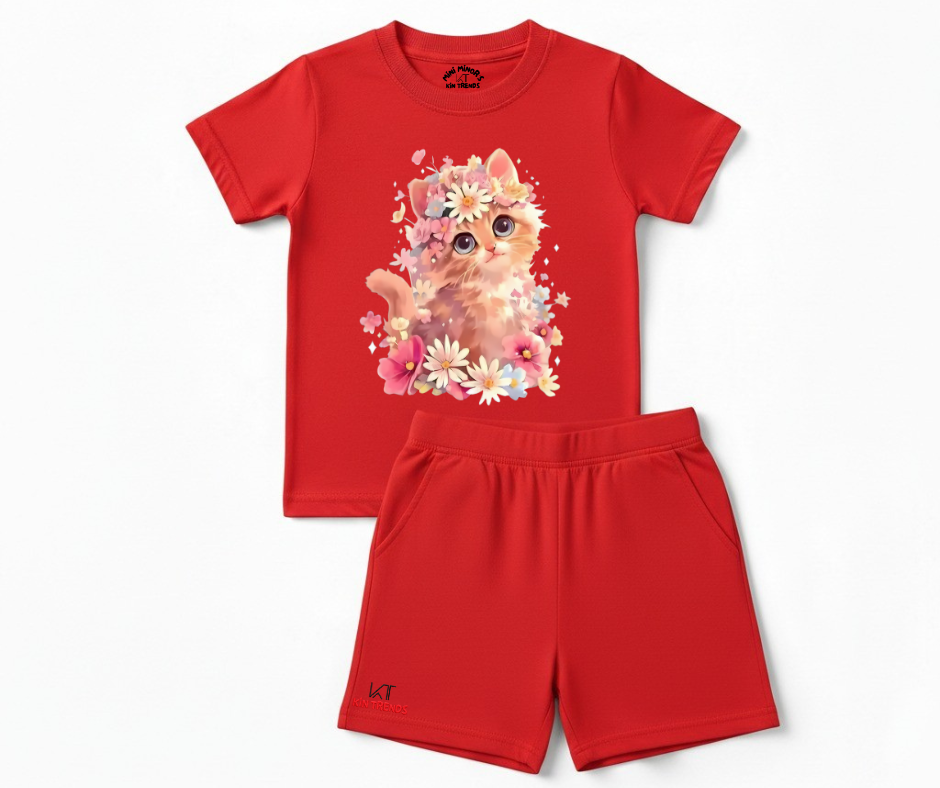 Beauty Cat Shorts Set