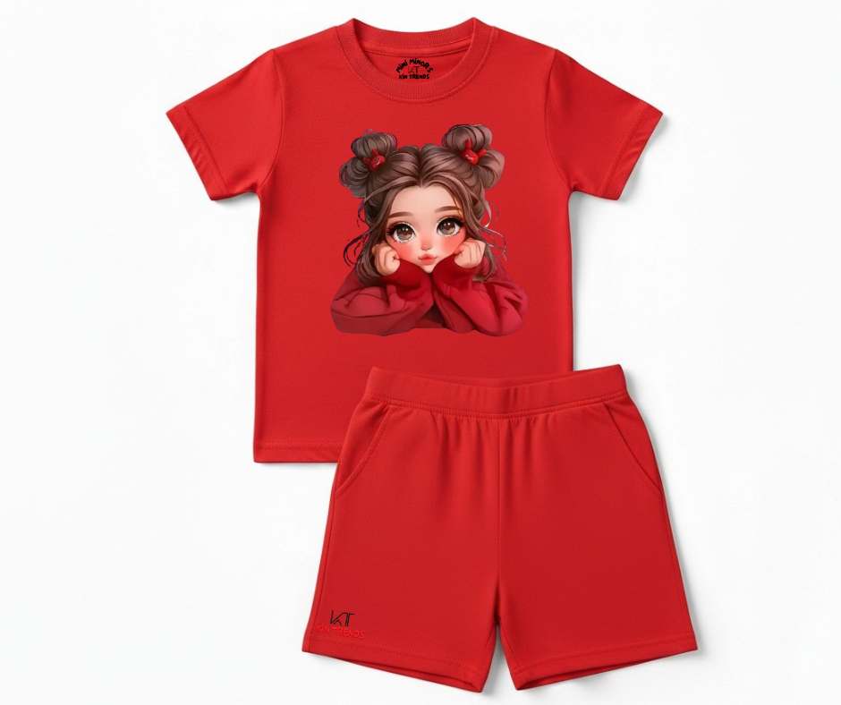New Cute Doll Shorts Set