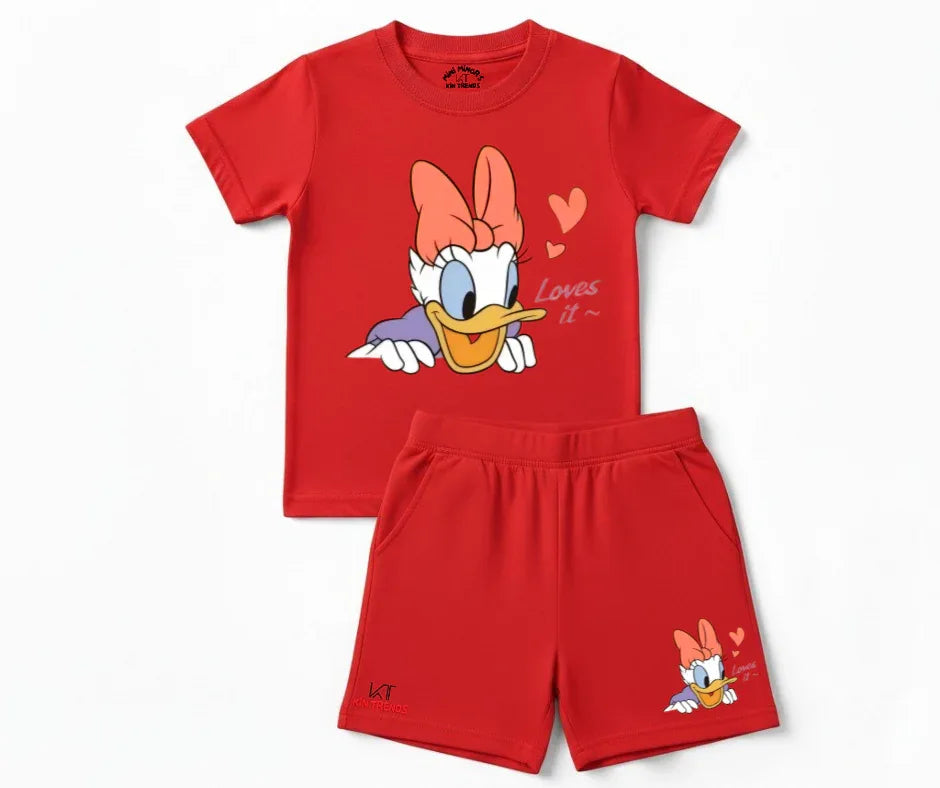 Duck Loves it Shorts Set | Kids T shirt and shorts | Mini Minors Kin Trends | Kintrends