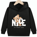 Nice Bear Fleece Hoodie - Kin Trends
