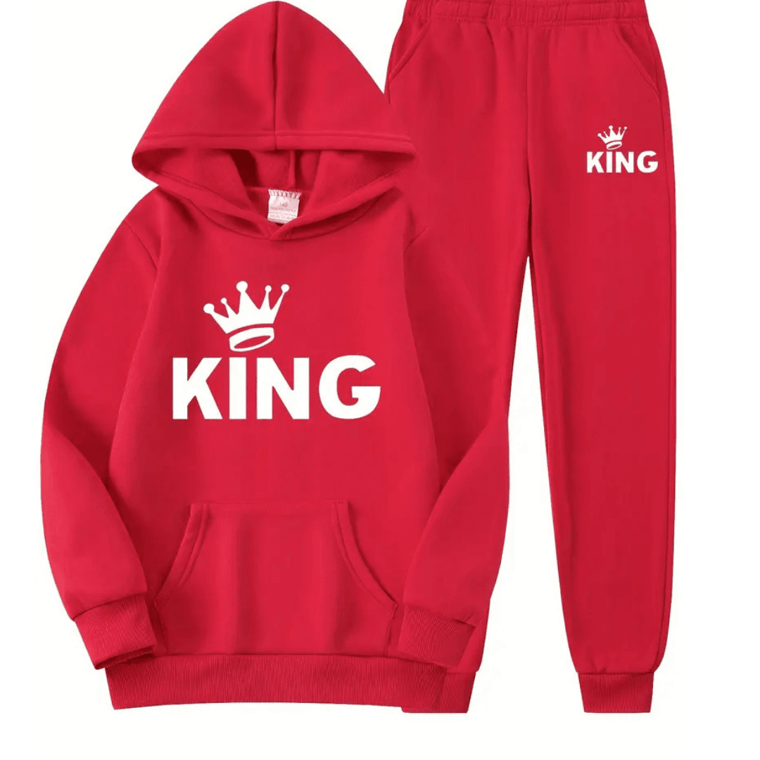 King Fleece Hoodie Tracksuit - Kin Trends