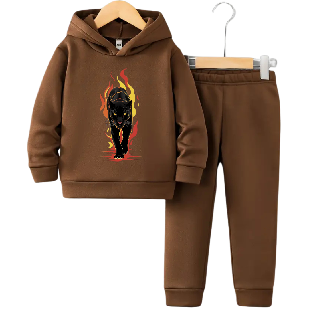 Black Lion Hoodie Tracksuit (Premium)