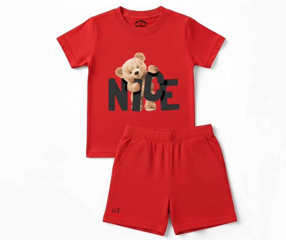 Nice Bear Shorts Set