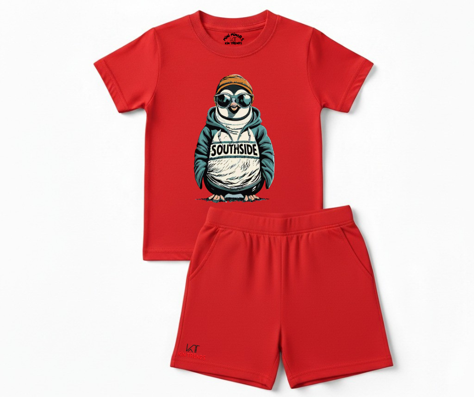 Southside Penguin Shorts Set