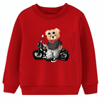 Biker Bear Fleece Sweatshirt - Kin Trends