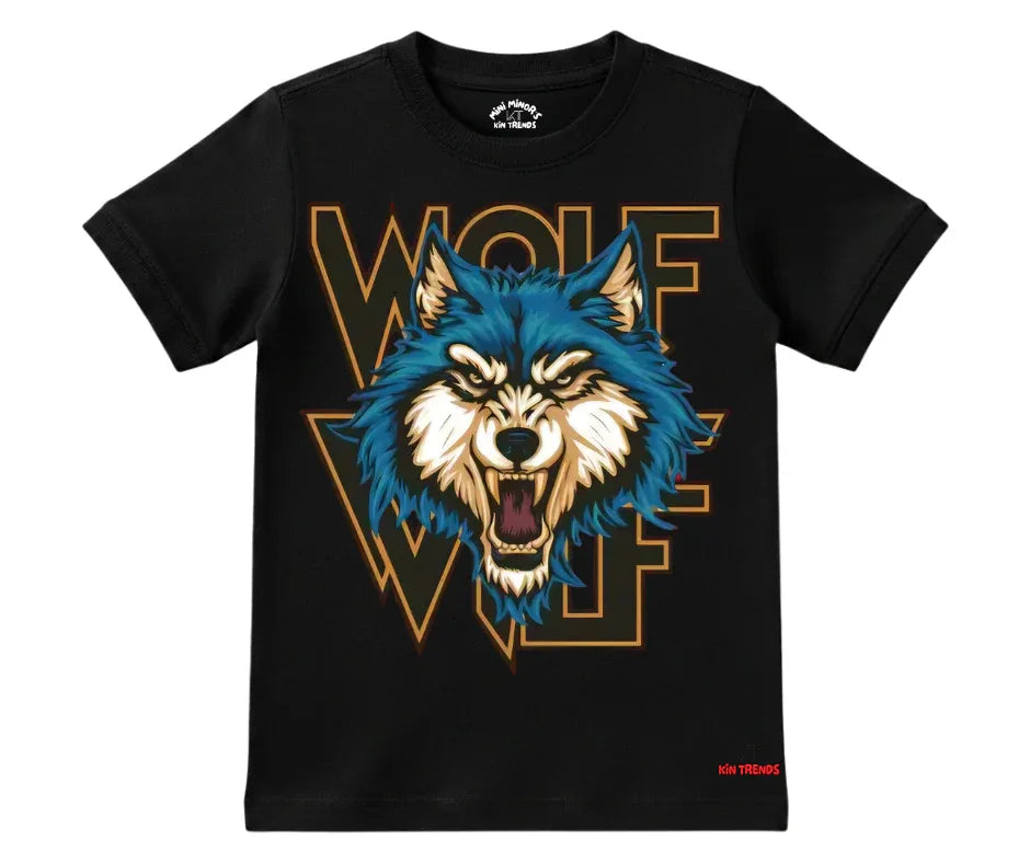 Wolf Tee | Kids T shirt | Mini Minors Kin Trends | Kintrends