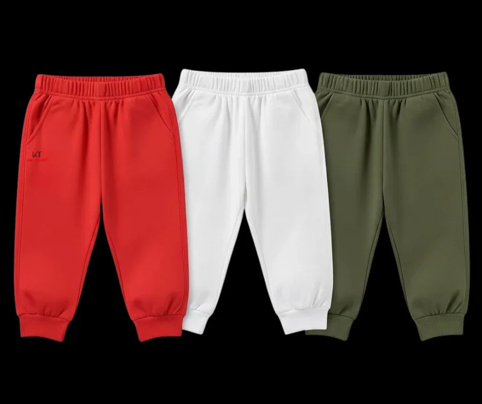 Pack of 3 kids summer trousers for boys and girls | Mini Minors Kintrends