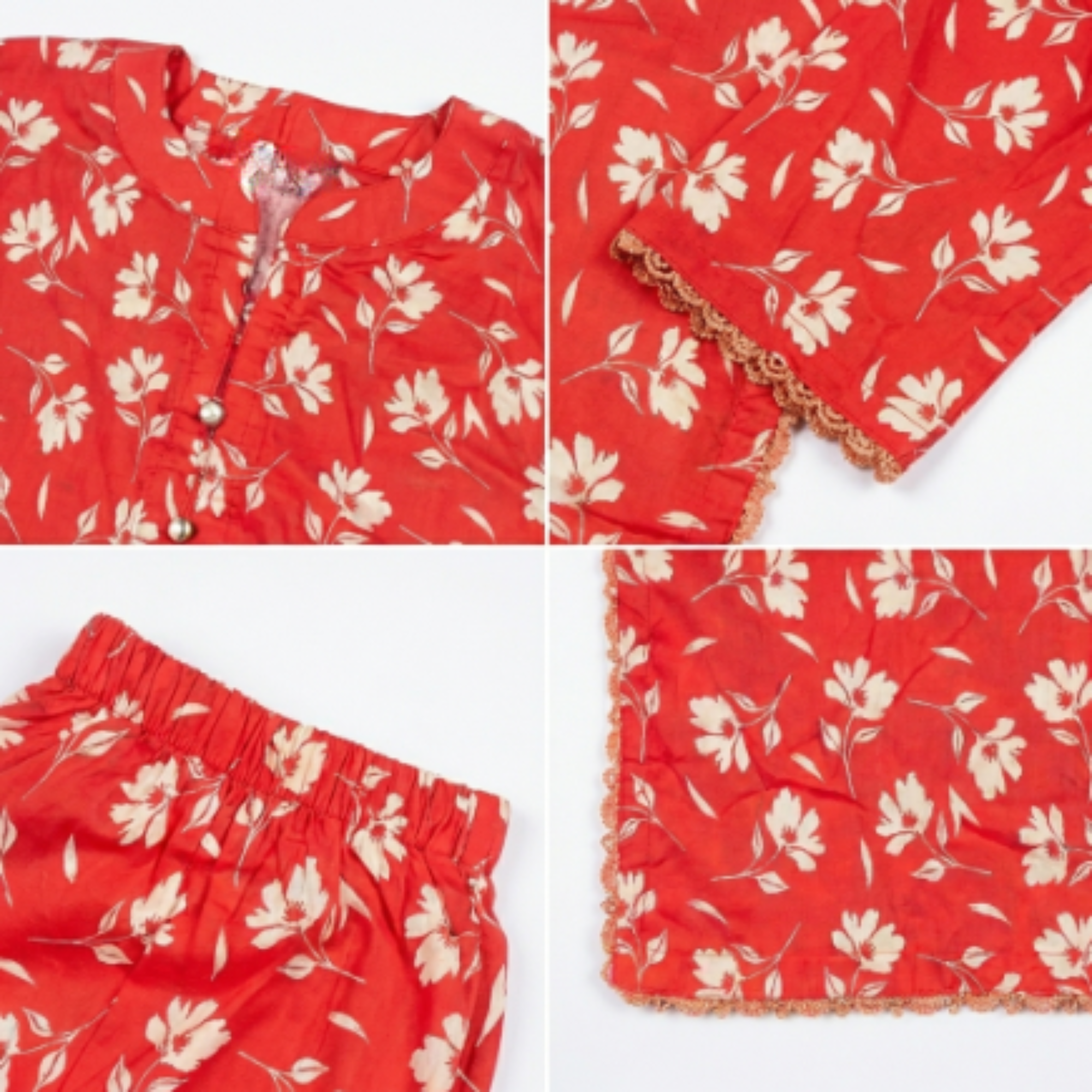 Red Flora – 2 Piece Premium Lawn Kurta Trouser for Girls