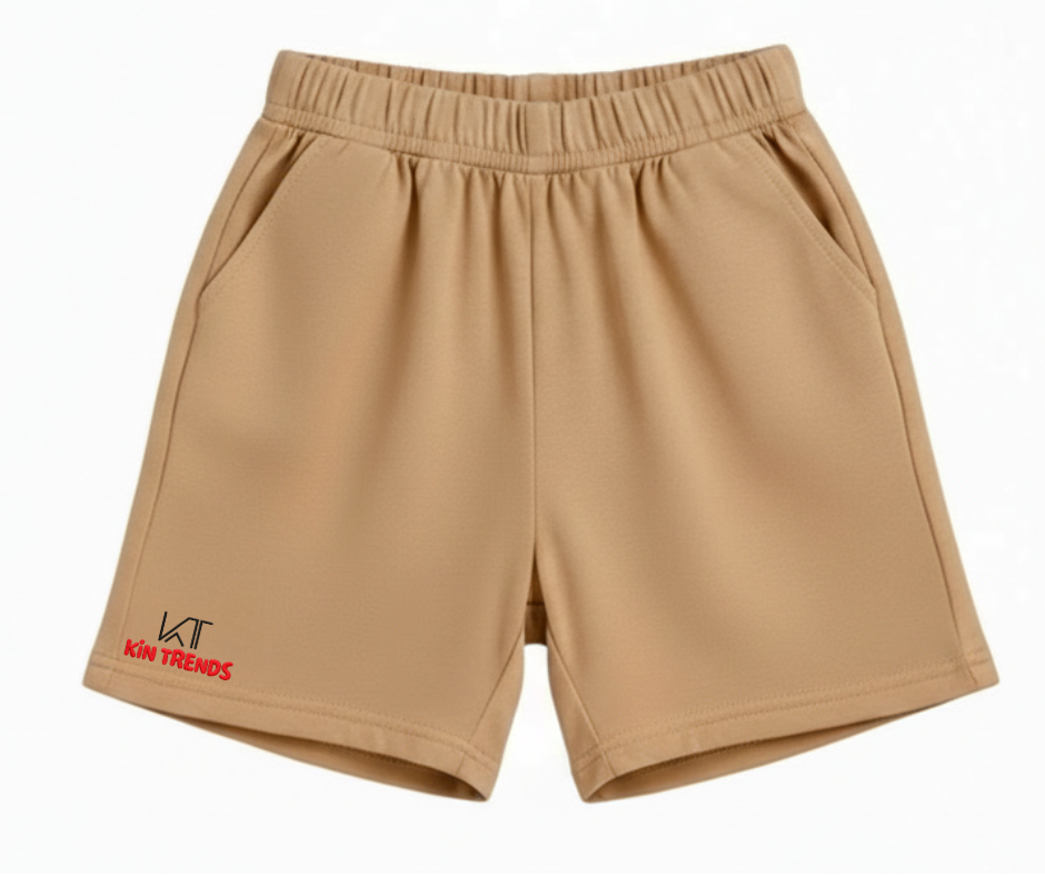Skin | Peach color cotton shorts for boys and girls | Mini Minors Kintrends