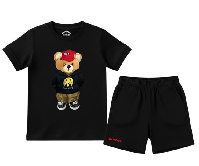 Urban Teddy Bear Shorts Set | Mini Minors Kintrends Hover Image