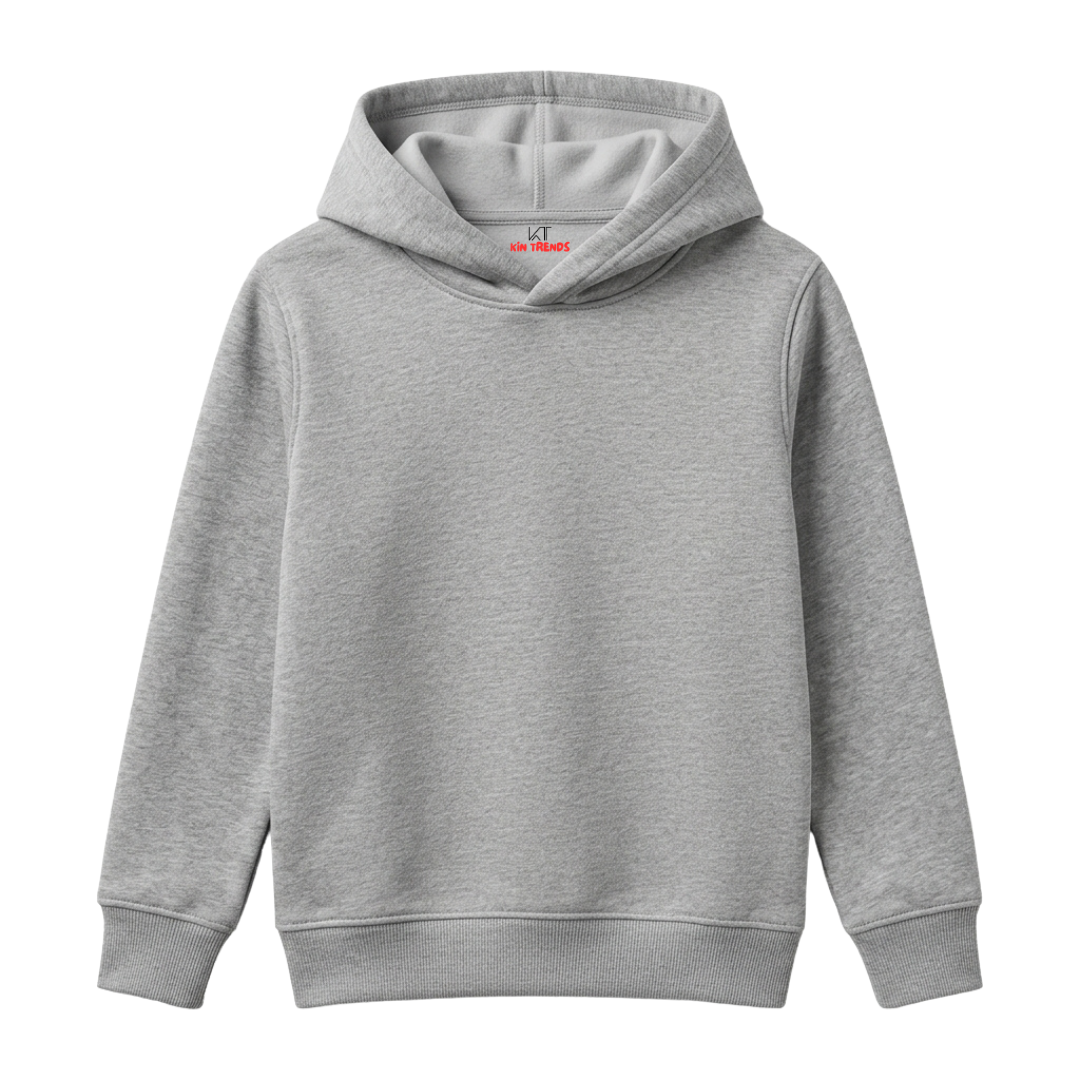 Premium Kids Plain 310GSM Cotton Fleece Winter Hoodie - Kin Trends