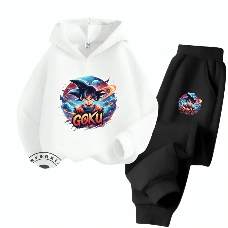 Goku Fleece Hoodie Tracksuit - Kin Trends