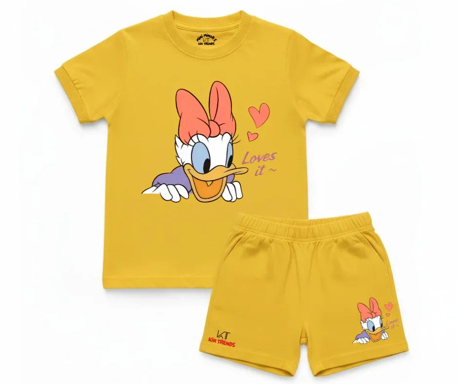 Duck Loves it Shorts Set | Kids T shirt and shorts | Mini Minors Kin Trends | Kintrends