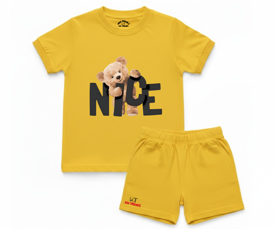 Nice Bear Shorts Set