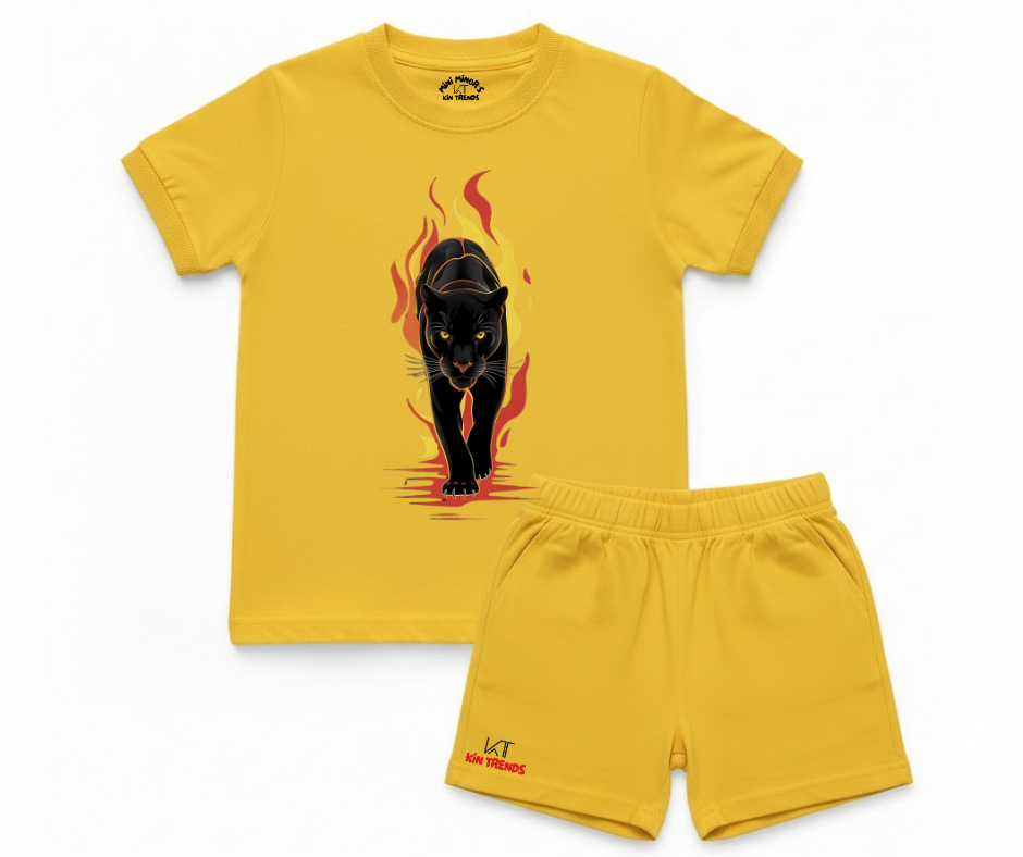 Black Lion Shorts Set