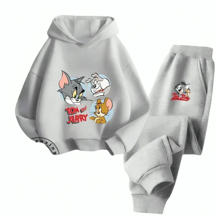Tom & Jerry Family Fleece Hoodie Tracksuit - Kin Trends