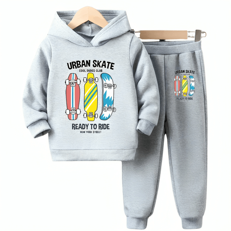 Urban Skate Fleece Hoodie Tracksuit - Kin Trends