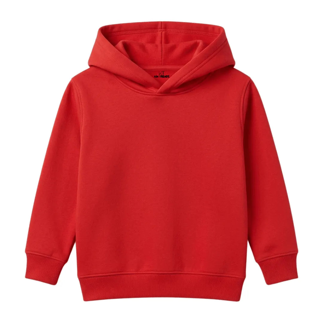 Premium Kids Plain 310GSM Cotton Fleece Winter Hoodie - Kin Trends