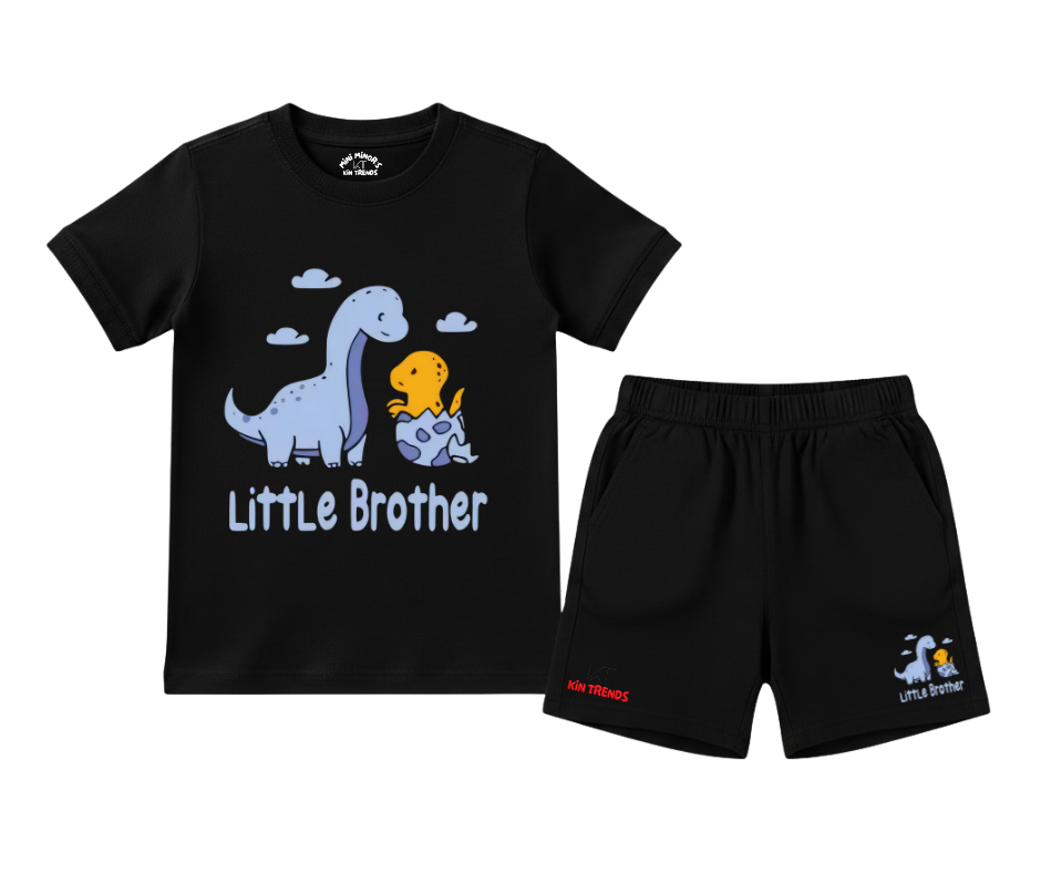 Little Brother Shorts Set | Kids T shirt and shorts | Mini Minors Kin Trends | Kintrends