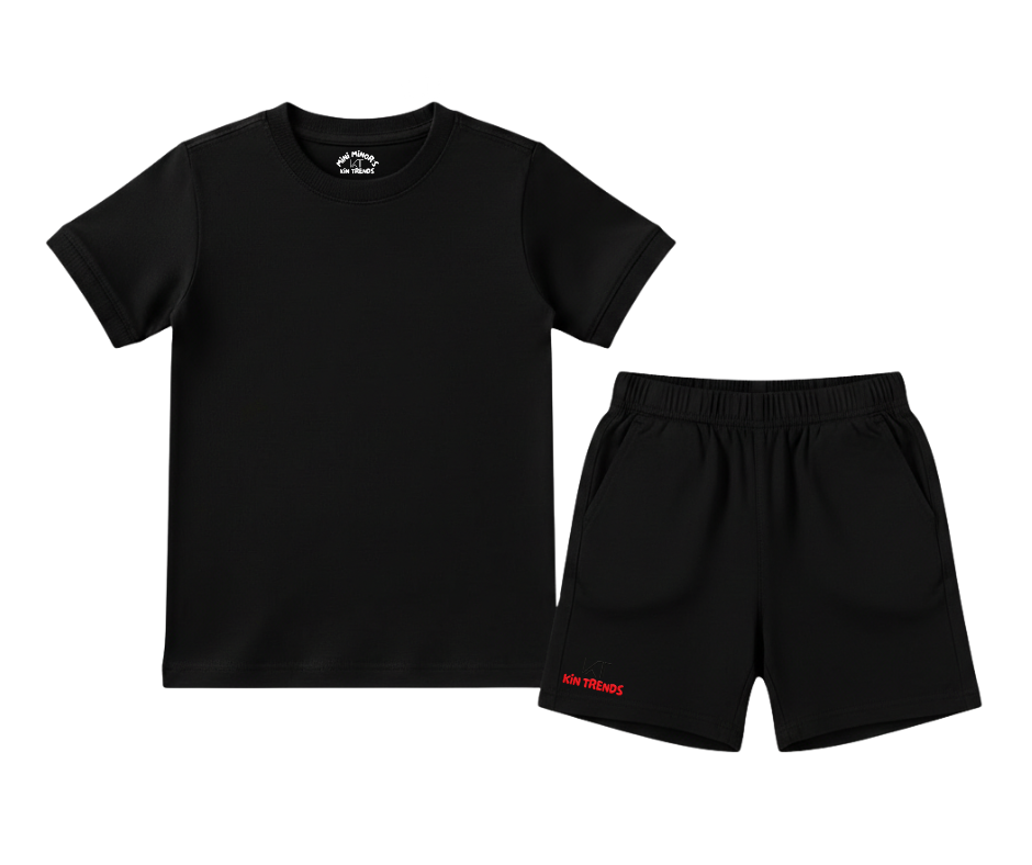 Plain color Shorts Set for boys and girls