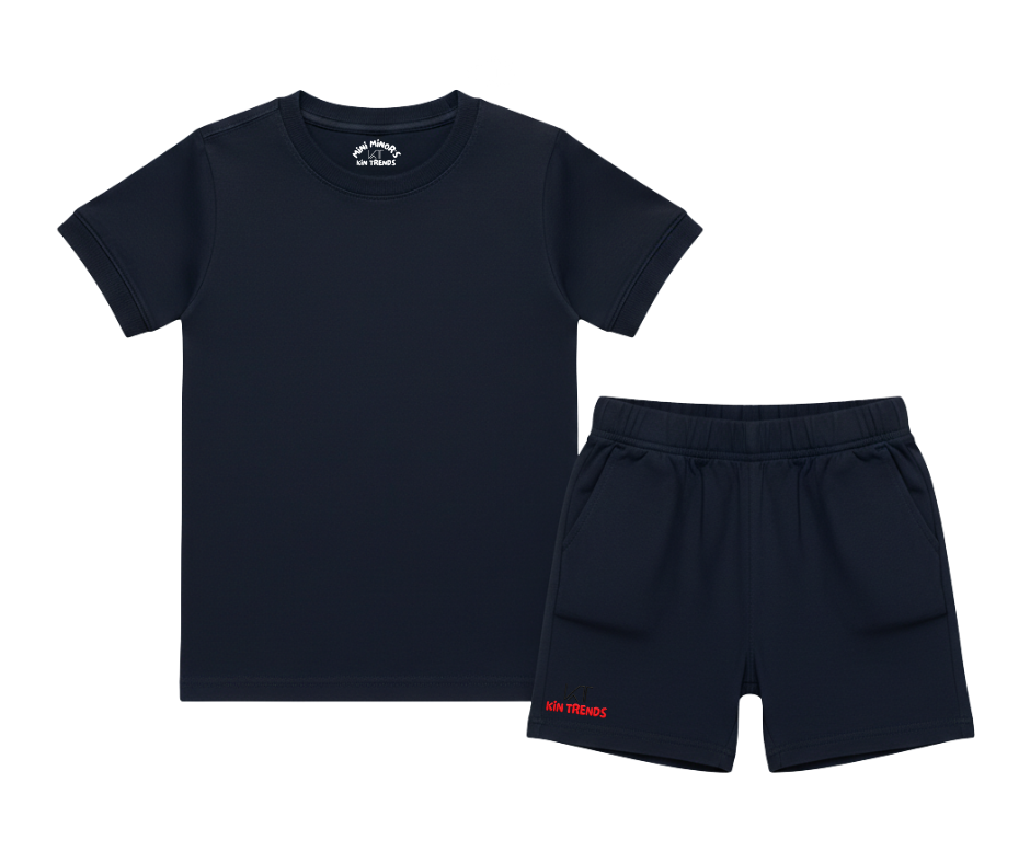 Plain color Shorts Set for boys and girls