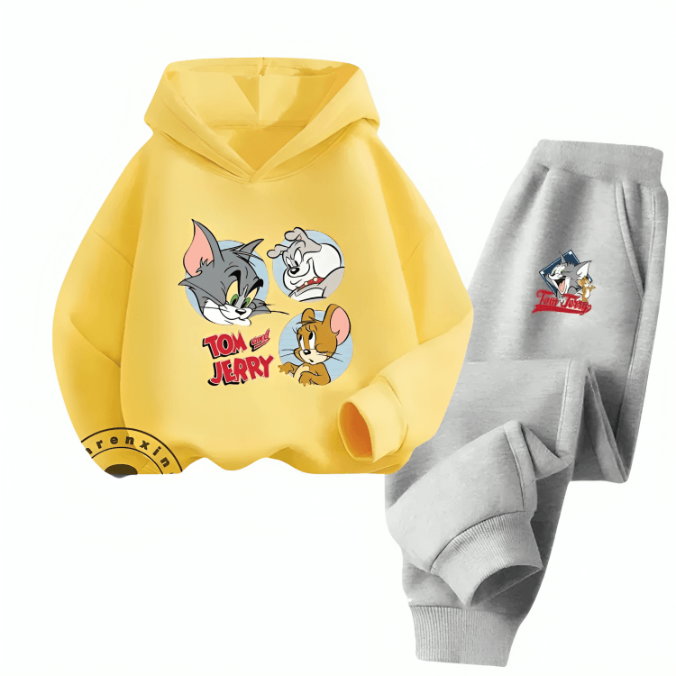 Tom & Jerry Family Fleece Hoodie Tracksuit - Kin Trends