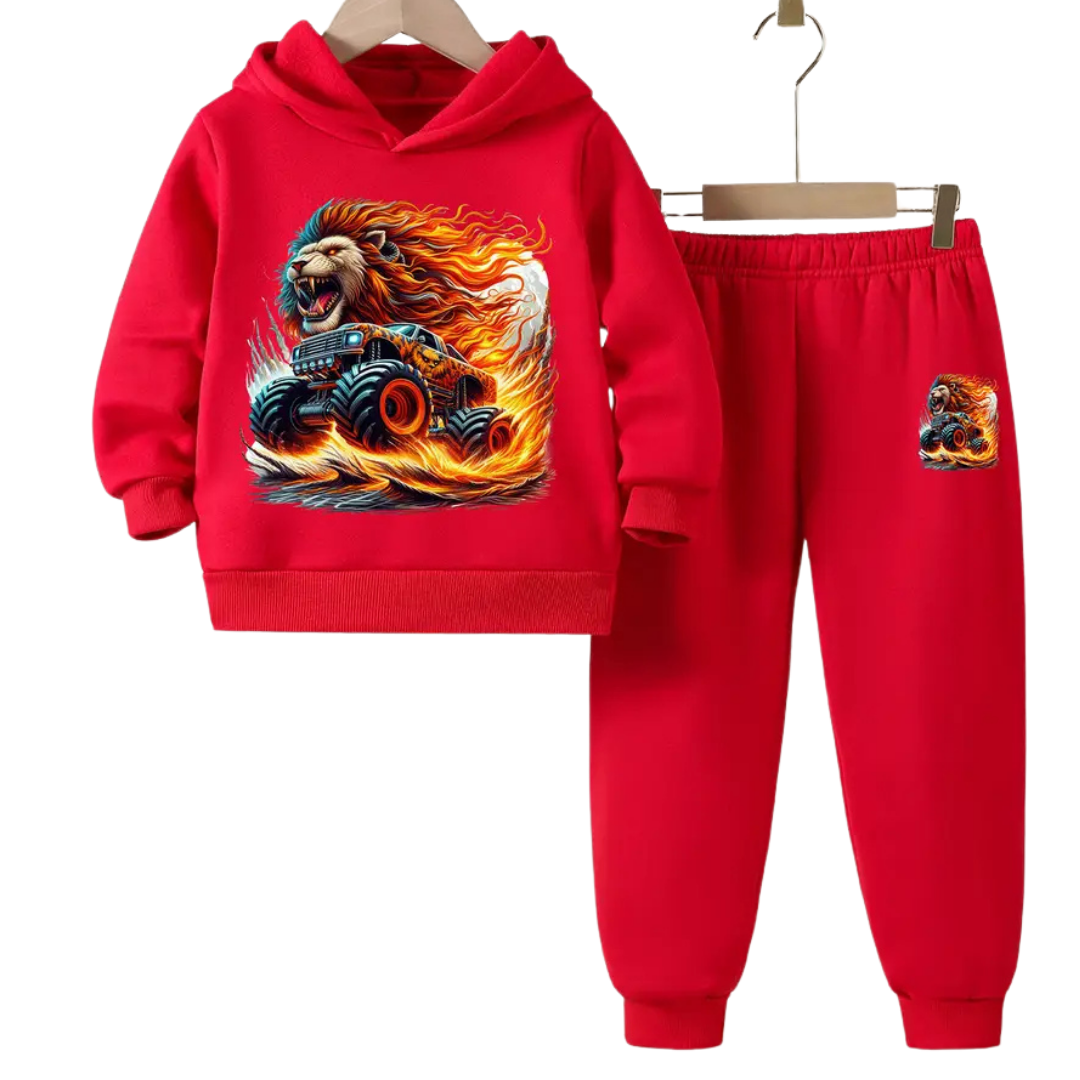 New Lion King of Road Hoodie Tracksuit